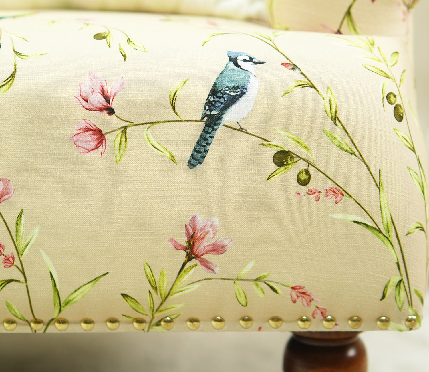 Parker 3 Seater Sofa (Cotton, Cream Robins)