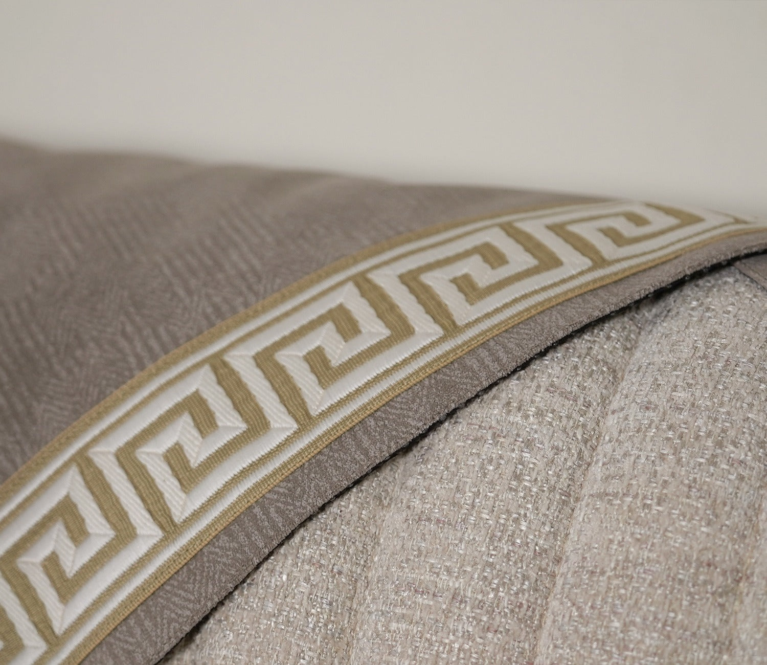 Kingston 3 Seater Premium Sofa Cover - Set of 9 (Latte Beige)