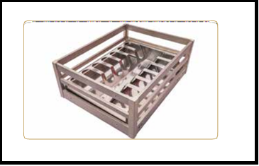 Trueliving_MATTEE CHAMPAGNE THALI BASKET - 8” *15" 380  MM/450M Cabinet