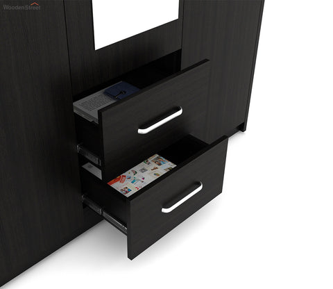Kosmo Apex 3 Door Dresser Wardrobe (Flowery Wenge Finish)
