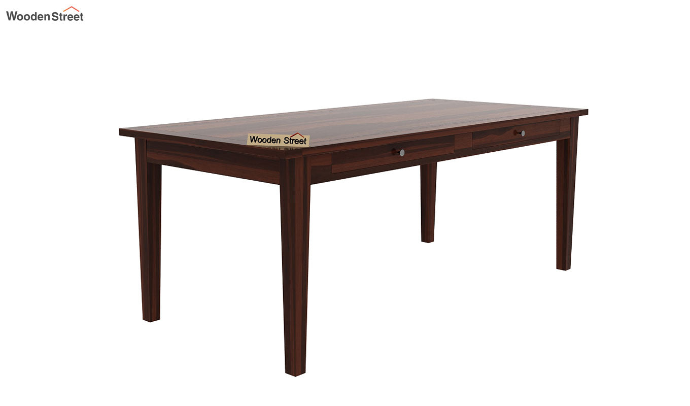 Mcbeth 8 Seater Dining Table With Storage (Walnut Finish)
