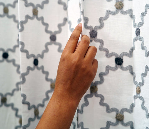 Mesh Door 1 Piece Sheer Curtain (Grey, 7 Feet)