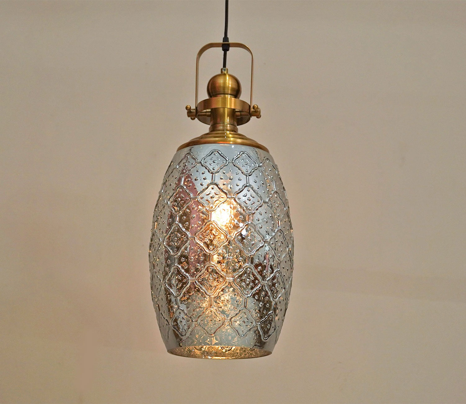 Sylvia Glass Lampshade Hanging Lights (Smokey Grey)