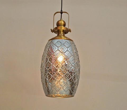 Sylvia Glass Lampshade Hanging Lights (Smokey Grey)
