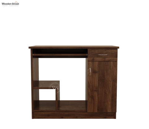 Scholar Engineered Wood Study Table With Sectioned and Sliding Storage (Columbian Walnut Finish)