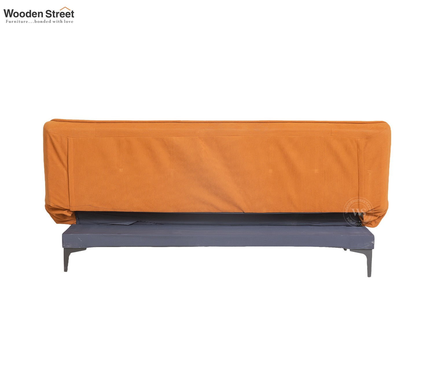Domus Premium Fabric Sofa Cum Bed (Orange)