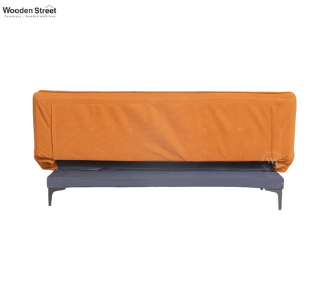 Domus Premium Fabric Sofa Cum Bed (Orange)