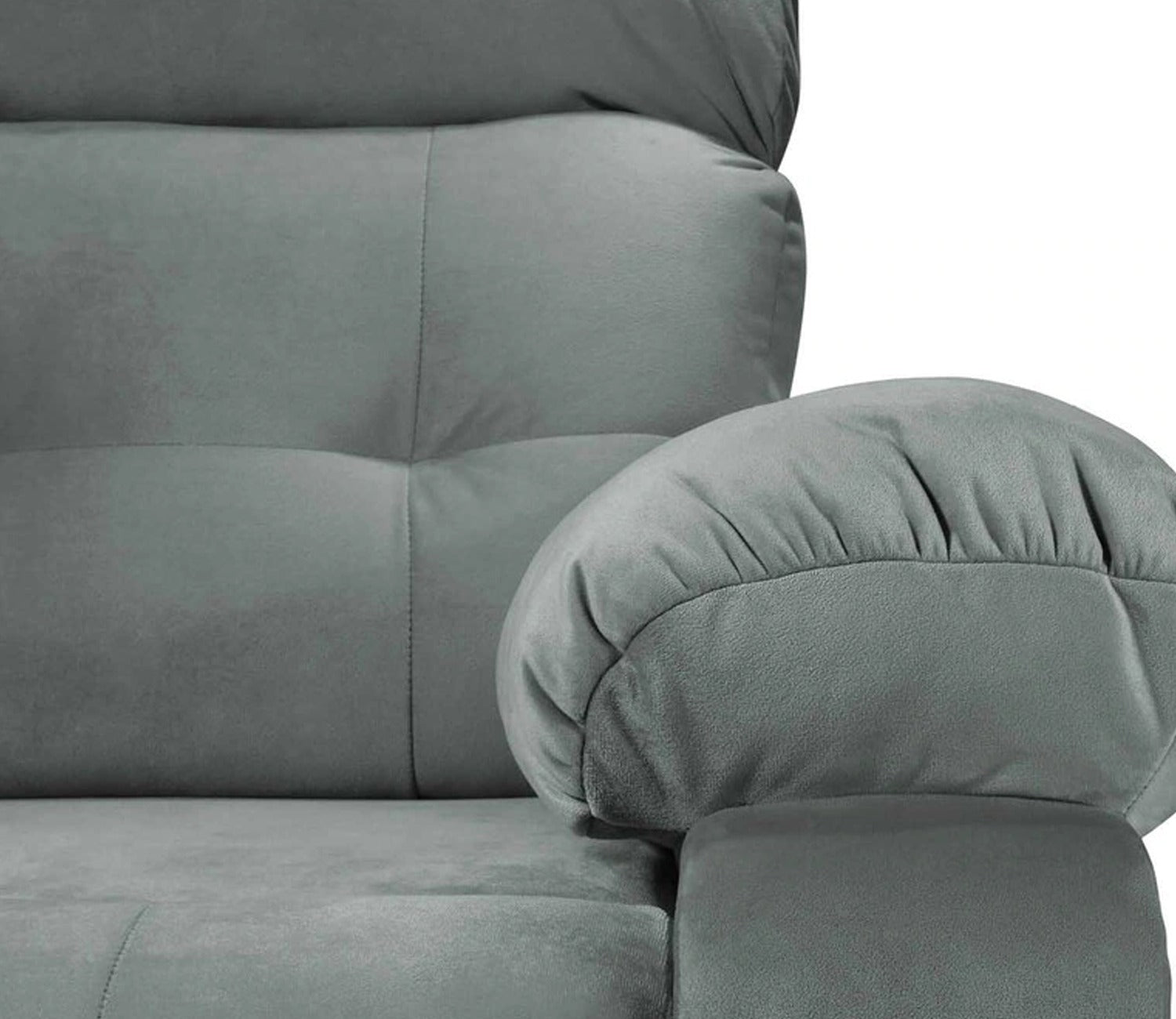 Vivian Fabric 1 Seater Manual Recliner Chair (Grey)