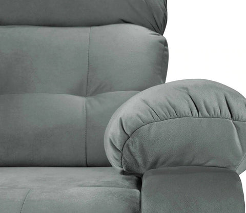 Vivian Fabric 1 Seater Manual Recliner Chair (Grey)