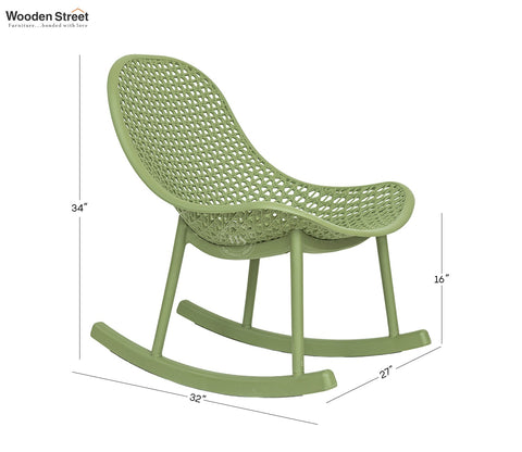 Blossie Designer Outdoor Reclining Chair – Durable & PP (Green)
