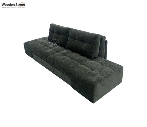 Malvern Premium L shape Fabric Sofa (Dark Olive Green)