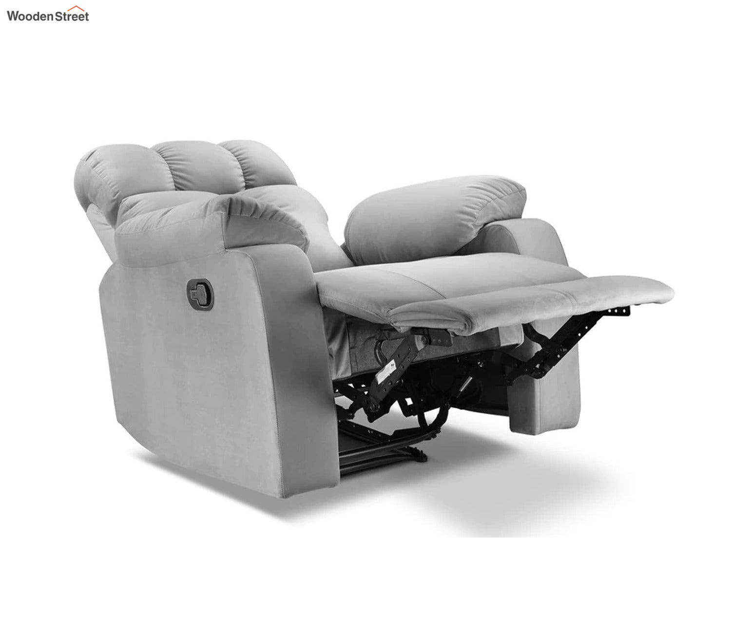 Valios Fabric 1 Seater Manual Recliner Chair (Grey)