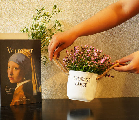 Wonder Artificial Flower With Plastic Pot (Pink)