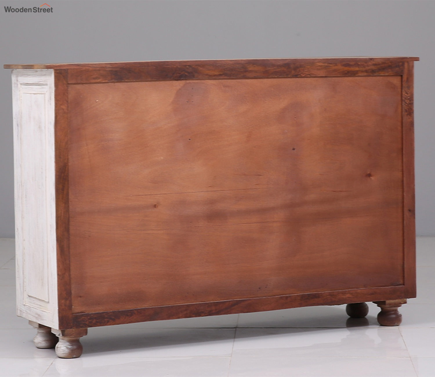 Edmond Mango Wood White Cabinet and Sideboards with 6 Drawers