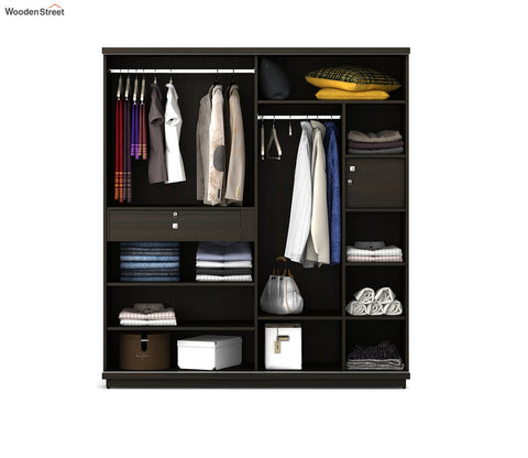 Kosmo Ripples 2 Door Sliding Wardrobe in High Gloss Basalt Grey Finish