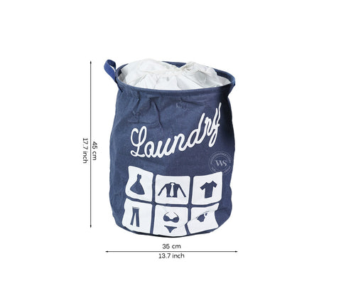 Aquanest Foldable Canvas Laundry Basket