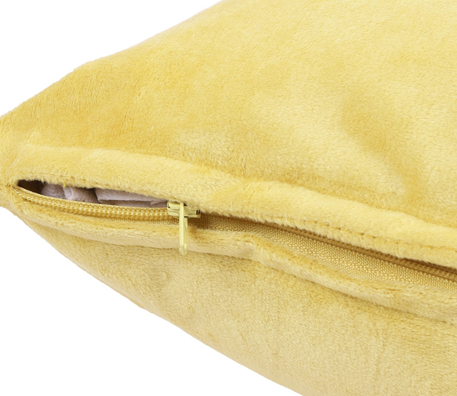 Velvet Beaded Cushion Covers - Set of 2 (Yellow, 18 x 18 inch)