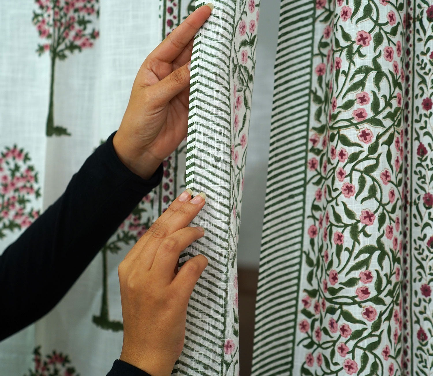 Happy Tree Jaal 1 Piece Long Door Curtain (White, 9 Feet)