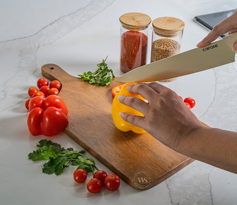 Hollis Natural Mango Wood Handcrafted Non Slip Chopping Board for Kitchen