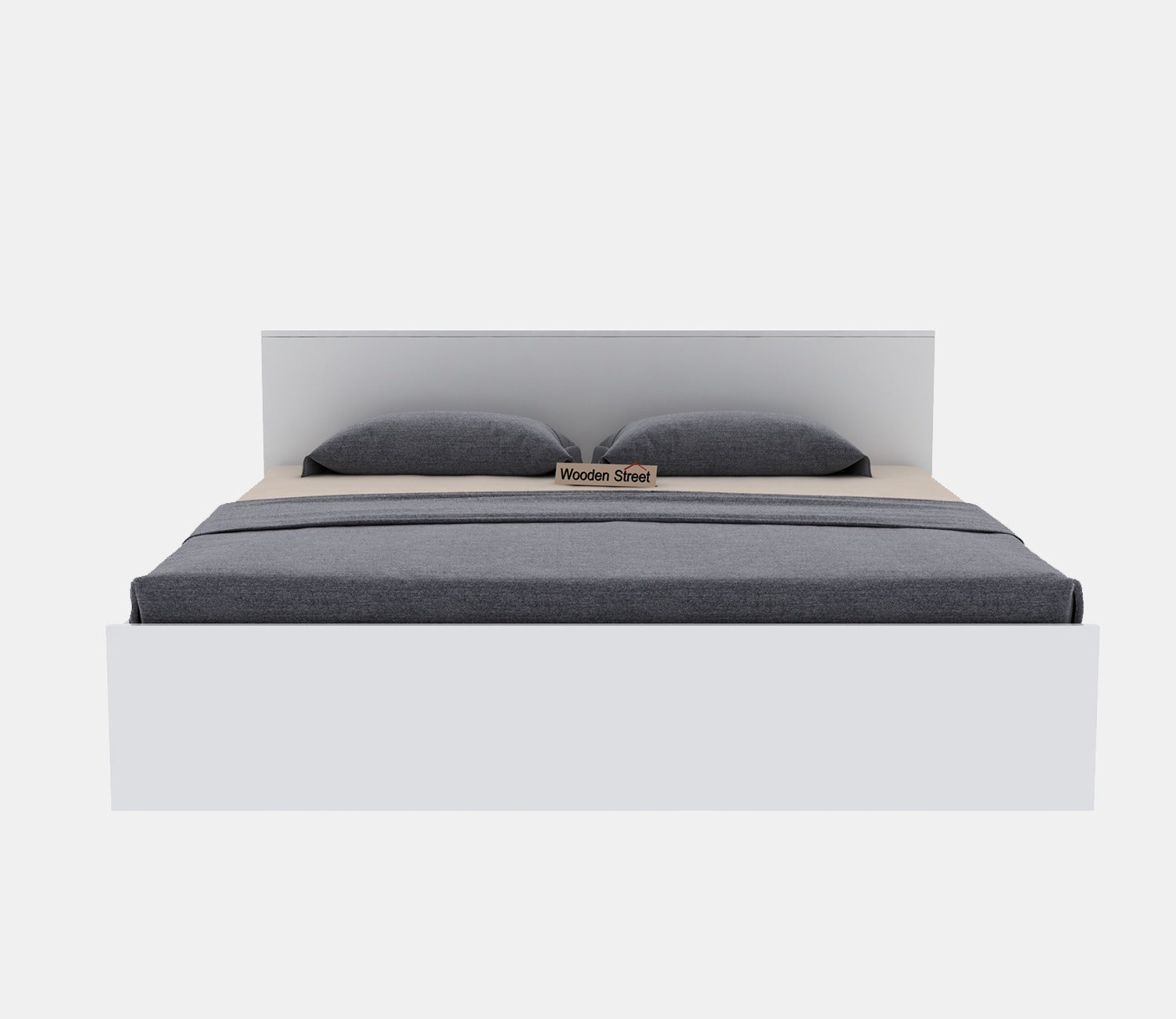 Clemency Bed without Storage (Queen Size, Frosty White Finish)