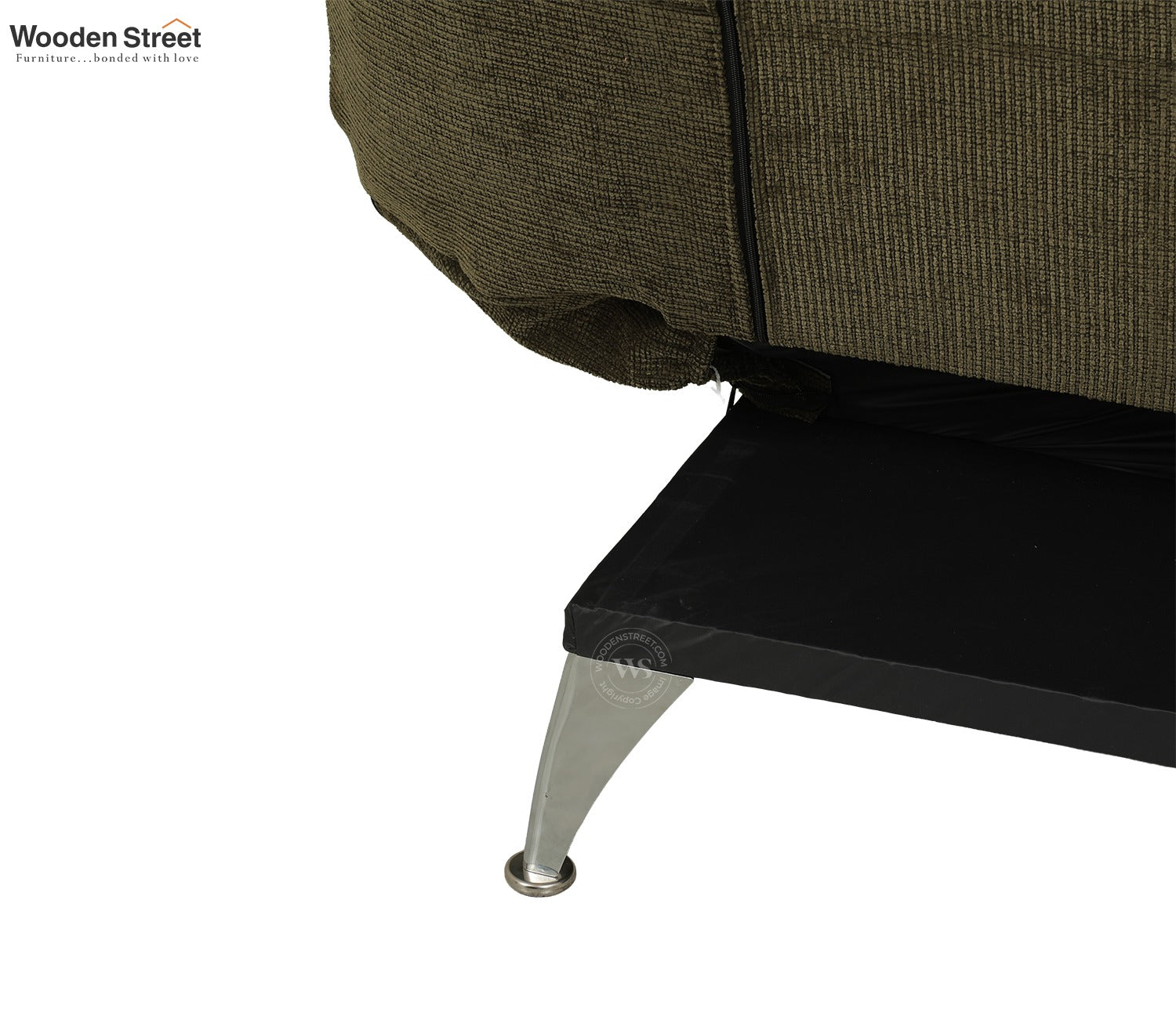 Bastion Premium Upholstery Fabric Sofa cum Bed (Green)