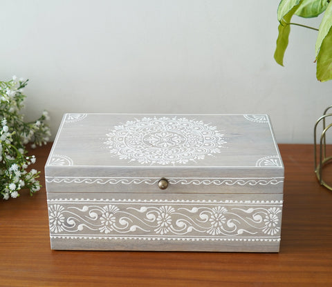 Ira Traditional Designer Hand Painted Wooden Jewellery Box