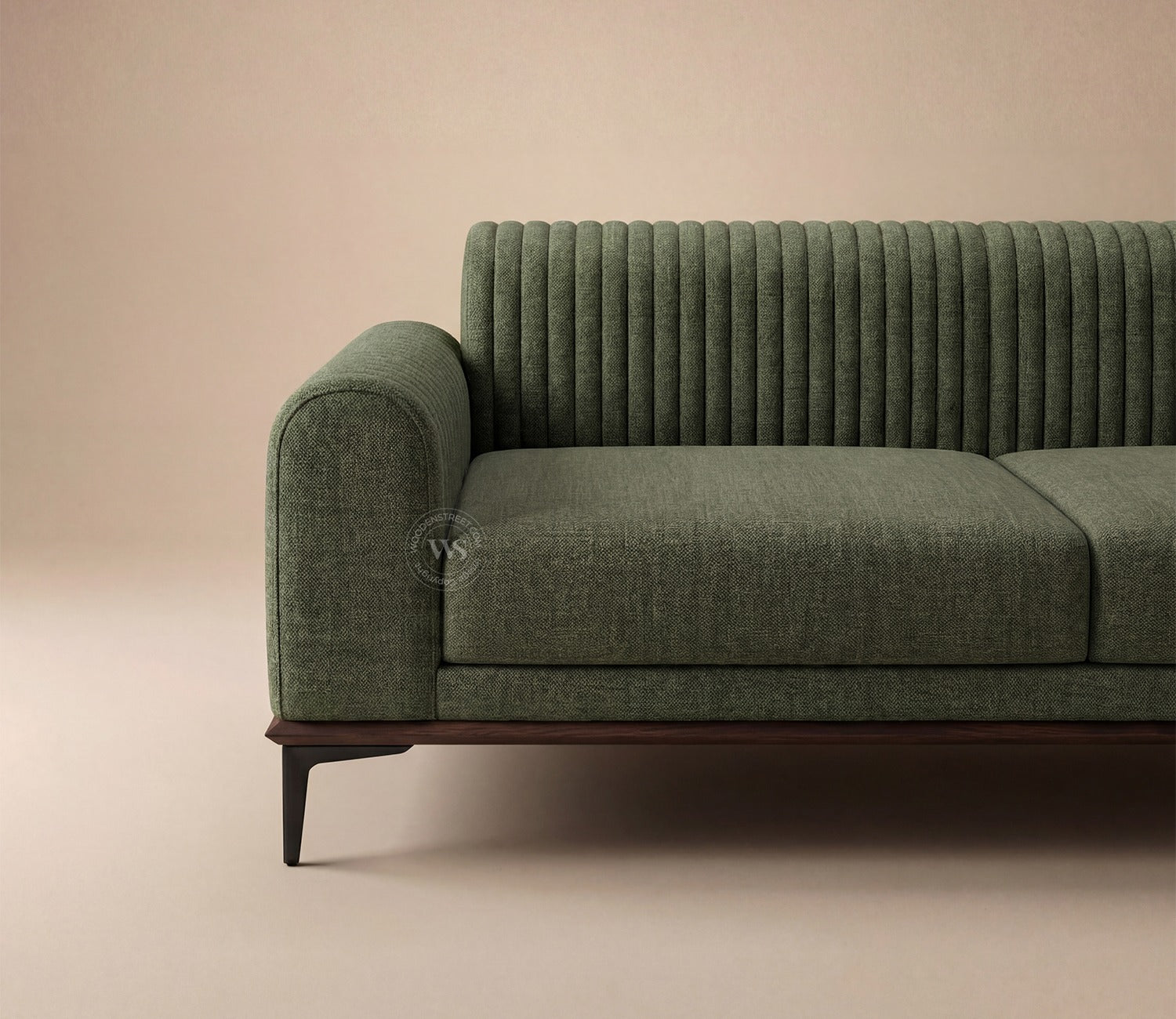 Lorenz 3 Seater Sofa (Cotton, Sage Green)