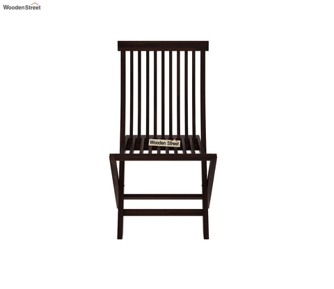Hanton Folding Chair And Round Table (Walnut Finish)