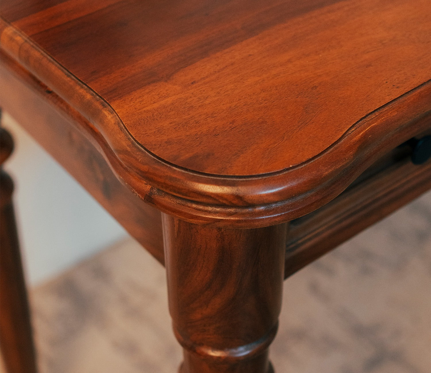 Kennedy Sheesham Wood Study Table with Drawer Storage (Teak Finish)