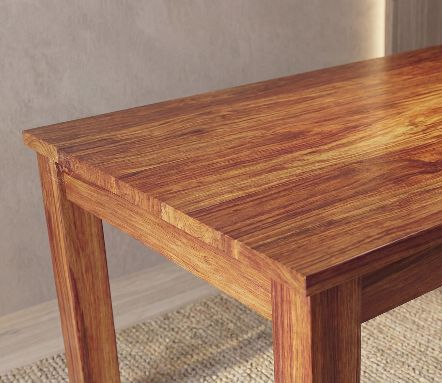Janet 6 Seater Dining Table (Honey Finish)