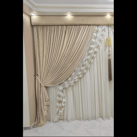 Trueliving White Feel Designer Curtain for Living Room, Window/Door/Long Door (Pack of 2) (Bird, 4X5 Feet (Size 48X60 Inch) Window)