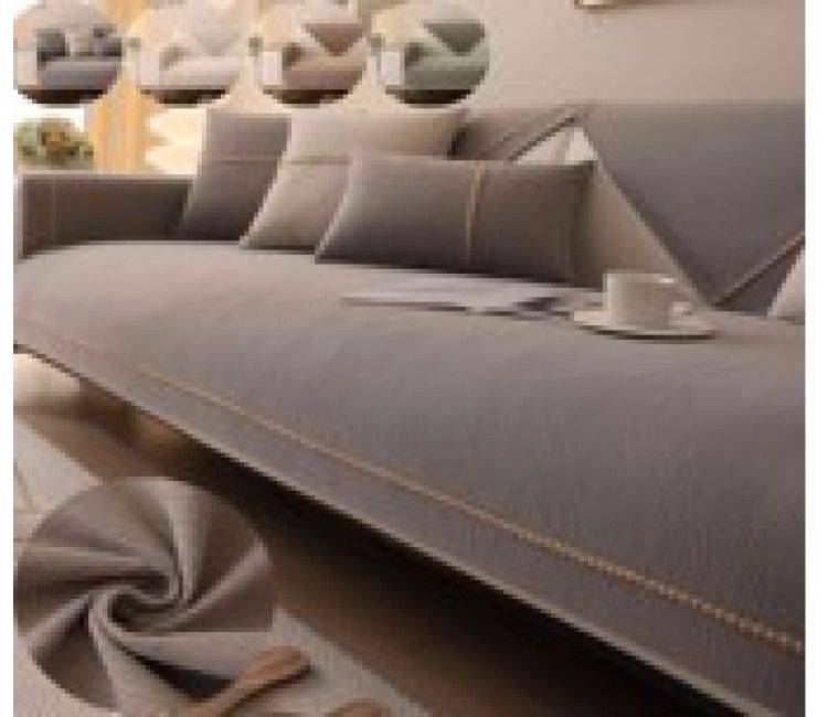 Timeless Threads Plain 1 Seater Sofa Cover (Grey)