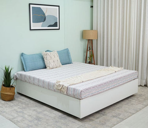 Akin Classic Printed King Size Bedsheet (Multi Colour)