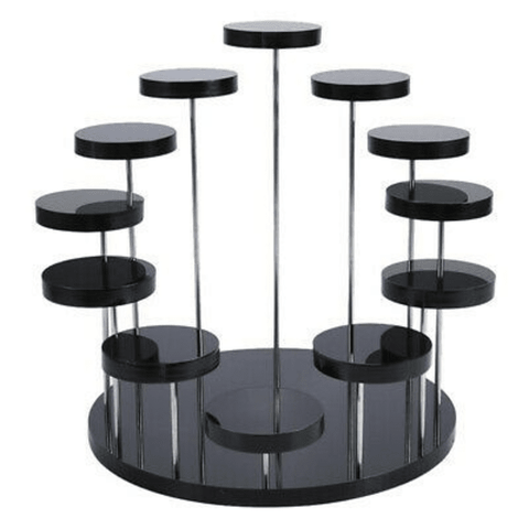 Trueliving White Cosmetic shelves retail store cosmetic display rack with cabinet  L30*W30*H90 CM