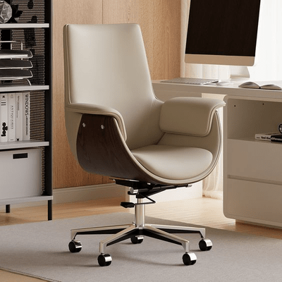 Trueliving Classy White Office Chair Executive H 41 x W 19 x D 20