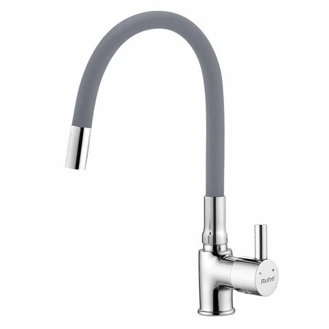 Trueliving Modern  Kara Single Lever Table Mount Sink Mixer Faucet with Silicone Grey Flexible Spout20 Inches