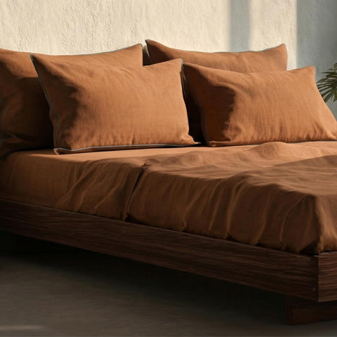 Luxury Pure Linen Bedding Set – Beige Dunes | King Size | Hospitality Collection
