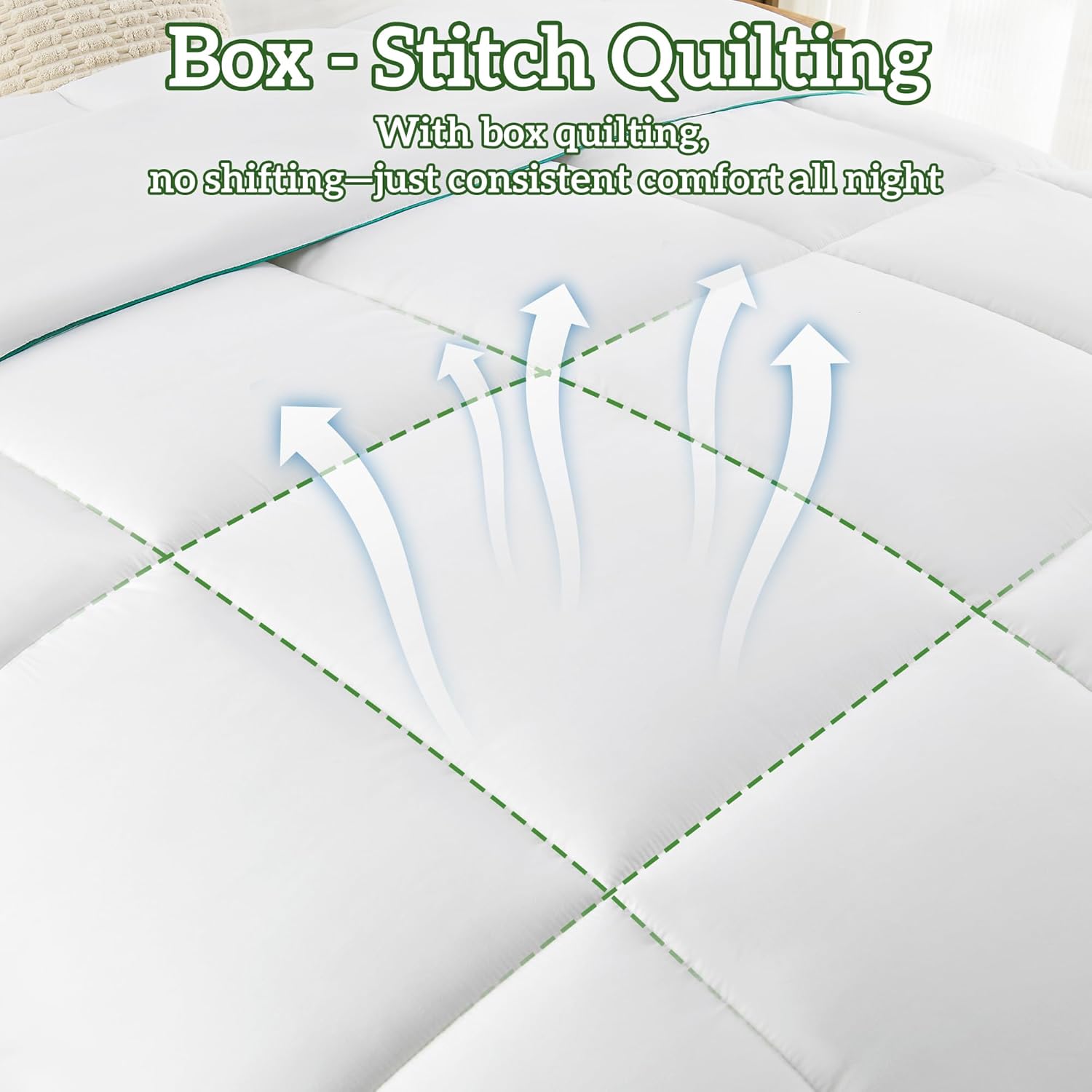 LINENOVA Bamboo Quilt Queen Size - 500GSM Extra Cosy All Season Doona, Breathable and Soft Duvet, Hypoallergenic and Anti-Bacterial, Ideal for Cooler Nights, Machine Washable (210x210cm)