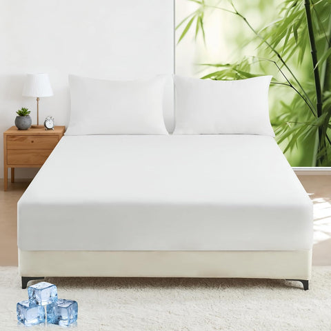 LINEKART Queen Fitted Sheet – 100% Vintage Washed Cotton
