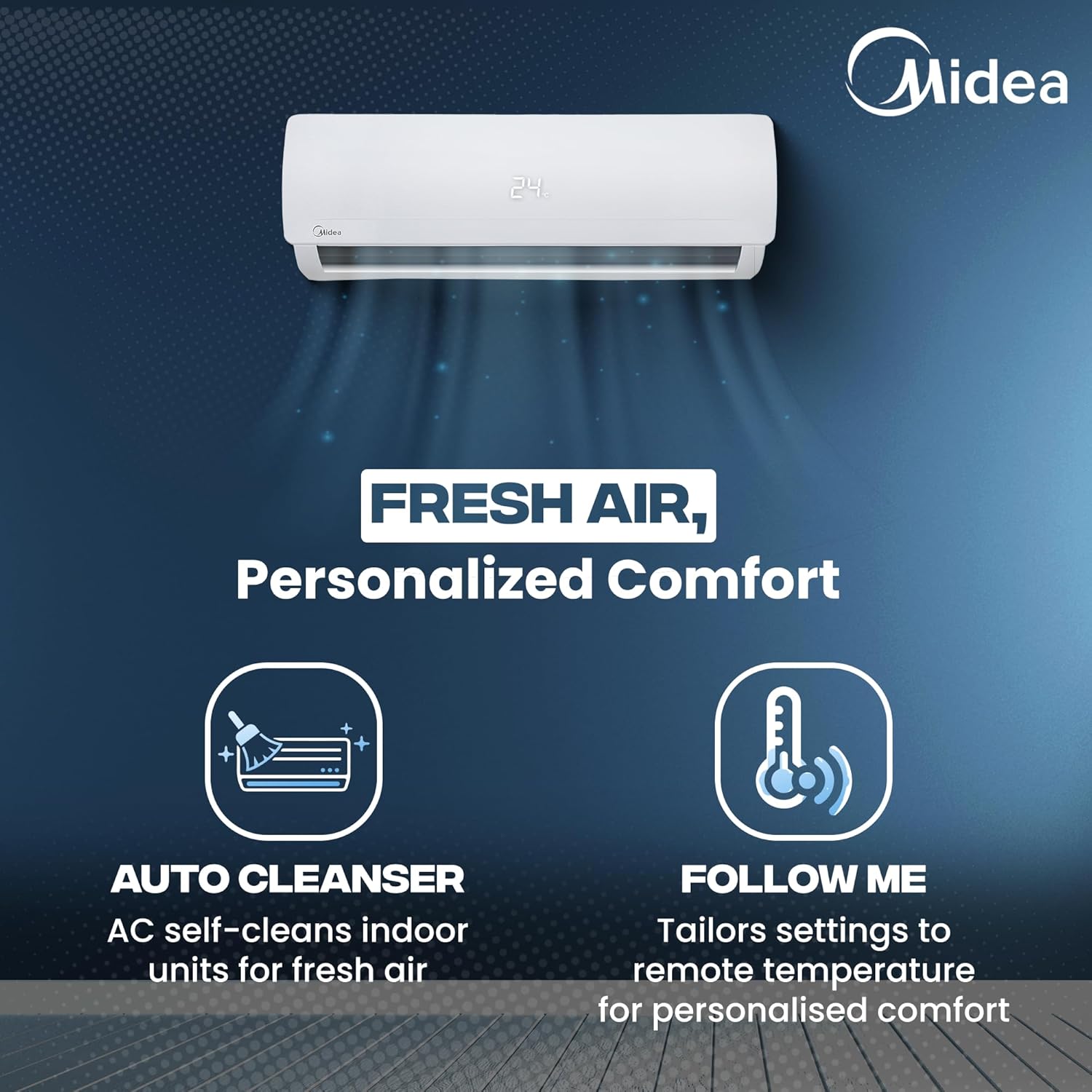Midea 1.5 Ton 3 Star Inverter Split AC – Energy Efficient Cooling