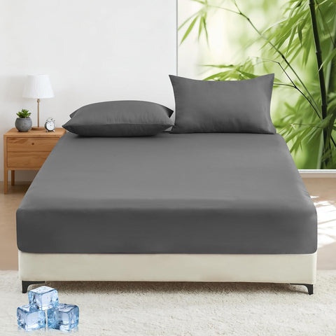 LINEKART Queen Fitted Sheet – 100% Vintage Washed Cotton