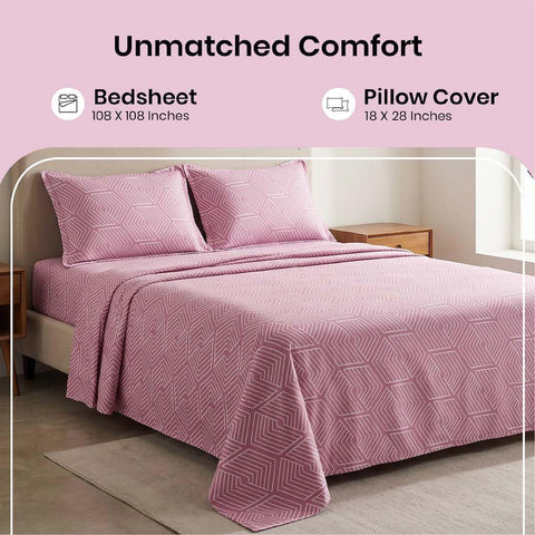 LINENCART Bamboo King Size Bedsheet with 2 Pillow Covers | 100x106 in | 300 TC Floral Printed Bedsheet for Double Bed King Size | Ultra Soft & Anti-Microbial King Size Bed Sheet | Pack of 1, Aqua Blue