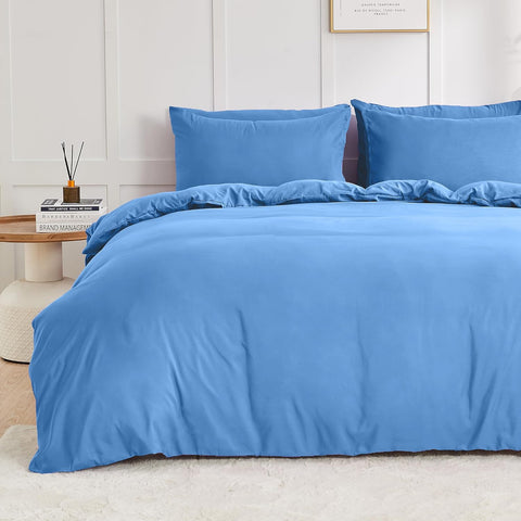 LINENCART Quilt Cover Set Double Size - Brushed Microfiber 1200TC Super Soft Duvet Cover Set 3 Pieces with Button Closure, 1 Duvet Cover and 2 Pillowcases(Double Size, Burgundy)