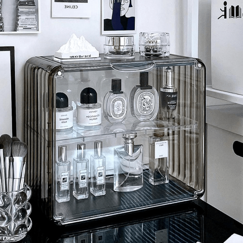 Trueliving Modern Light Black Retail Store Perfume display Unit L30*W30*H90 CM