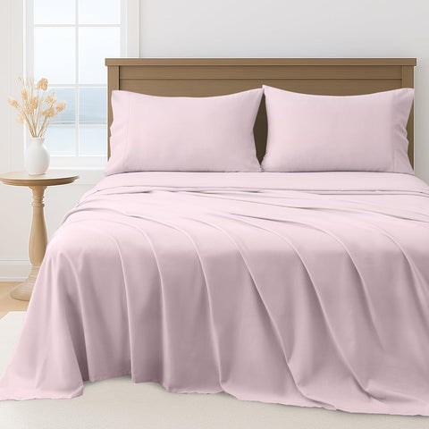 LINEKART Hotel Quality King Single Bed Sheet Set – 3 Piece 2000TC Ultra Soft Durable Brushed Microfibre – 40cm Deep Pocket Fitted Sheet, Flat Sheet & 1 Pillowcase – Wrinkle-Free & Easy Care – White