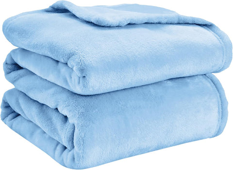 LINENCART Fleece Throw Blanket 127x152cm Charcoal, Soft Flannel Microfiber Plush Blanket, Lightweight Cozy Couch Blanket for Sofa Bed Travel All Seasons