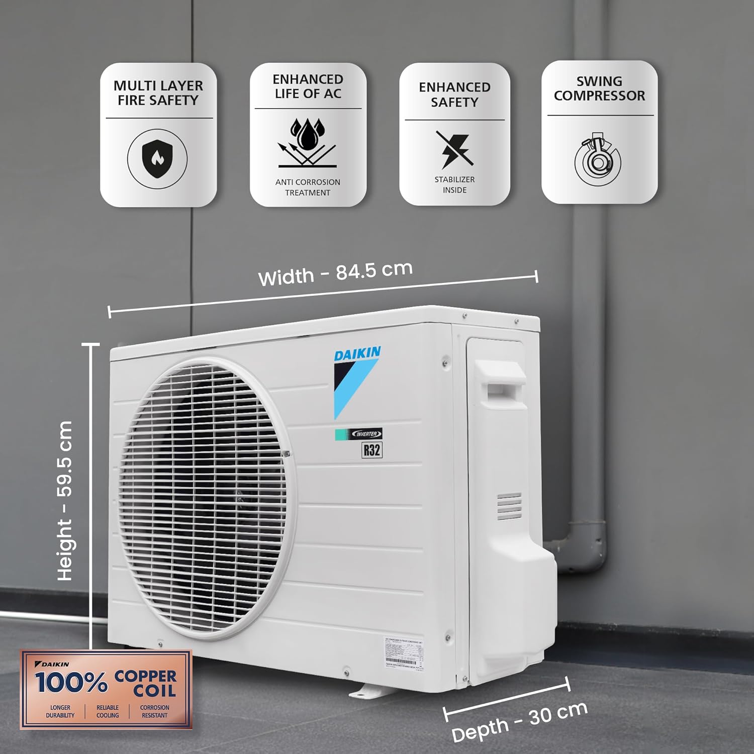 Buy Daikin 1.5 Ton 3 Star Inverter Split AC – DAI-15-INV