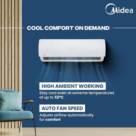 Midea 1.5 Ton 3 Star Inverter Split AC – Energy Efficient Cooling