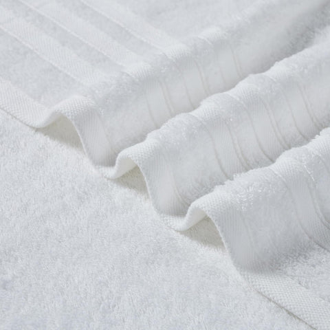 LINENOVA 100% Cotton Bath Towels 4 Pack - Premium 450GSM Soft & Lightweight Towel Set, Quick Dry & Absorbent Bathroom Towels, Ideal for Hotel, Spa and Gym Use (65x130cm, White)
