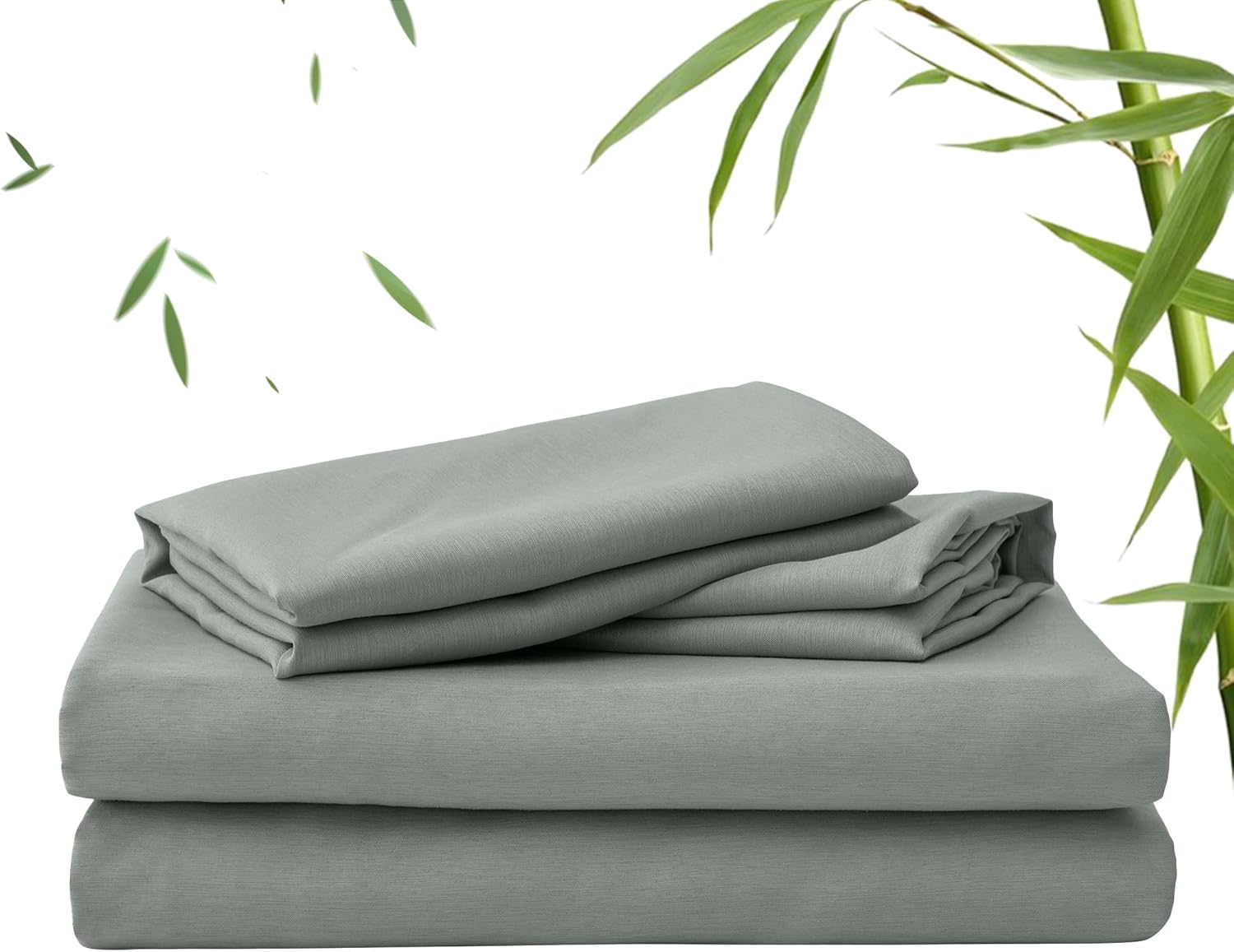 LINEKART 2000TC Bamboo Bed Sheets King Single – Ultra Soft 3 Piece Sheet Set, Deep Pocket 40cm, Natural Breathable & Sweat-Wicking, Ideal for Hot Sleepers (Ocean)